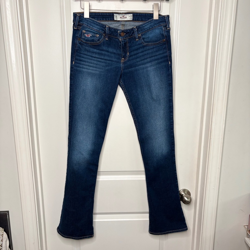 Vintage Hollister Bootcut Jeans True Low Rise Dark Wash Size 9R W29 L33 EUC